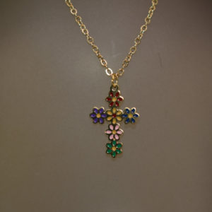 Colgante Flower Cross