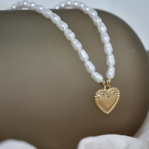 Colgante Perlas Corazón