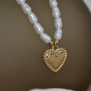 Colgante Perlas Corazón