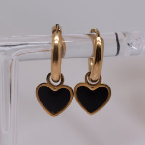 Aros Corazón Negro