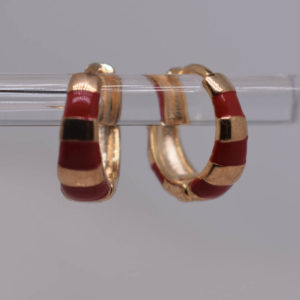 Aros Raya Rojo y Dorado