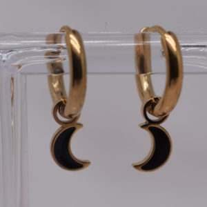 Aros Luna Negro
