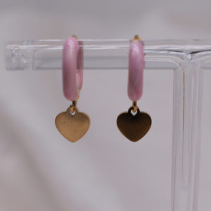 Aros Rosa Corazón