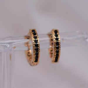 Aros Cristal Negro