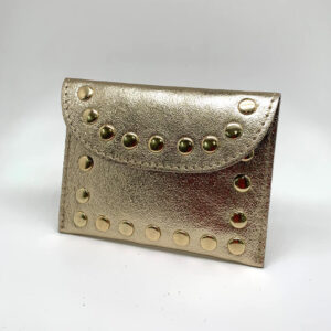 Cartera Tachuelas Dorada