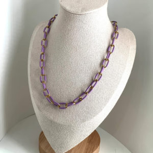 Colgante Eslabones Violeta