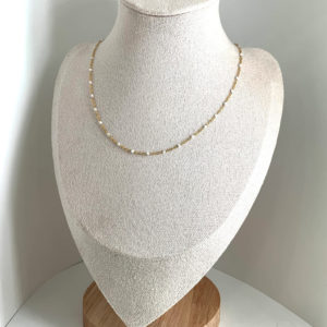 Colgante Mini Cuentas Blanco
