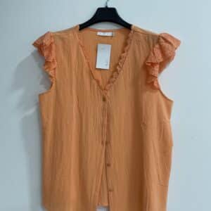 Camisa Naranja Escote V